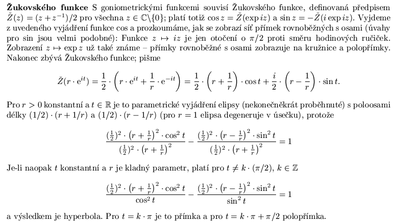 ��ukovsk�ho funkce