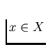 $x \in X$