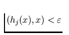 $(h_j(x),x) <
\varepsilon$